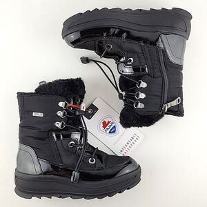 PAJAR Youth Tacey Black Winter Waterproof Zip Up Boot Thermal -30°C Size US 1.5